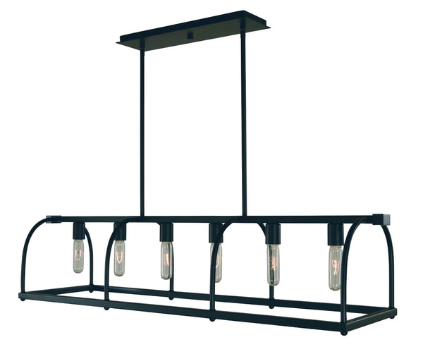 Framburg 6-light Elegant Kenmare Island Chandelier - Modern Lighting Fixture To Transform Your Space With Style Matte Black Metal 5476 Mblack