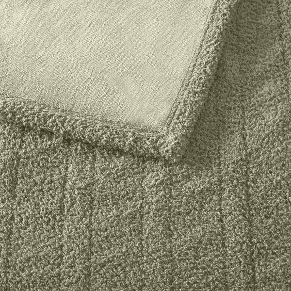 English Elm 1 Twin Faux Feathersoft Electric Blanket with 10 Heat Settings and Auto Shutoff Sage B035P319618