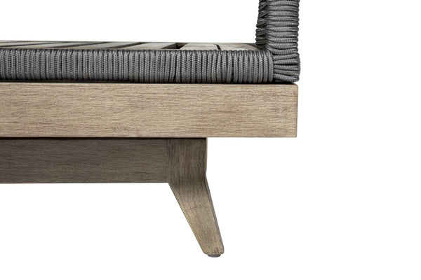 English Elm Orbit Outdoor Swivel Patio Chair Eucalyptus Wood Rope Weave Resort Lounge Seat B2736P464826