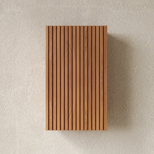 English Elm Mitch Wall Mounted Narrow Bathroom Cabinet Oak Woodgrain French Groove Door Storage W2615P376561