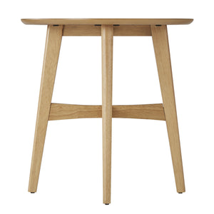 Elora Round Rubberwood End Table with Elegant Base for Modern Living Rooms
