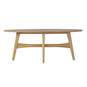Homelegance Elora Oval Coffee Table with Tapered Legs Mid-century Modern Living Room Accent Light Oak 547AK-30(3A)