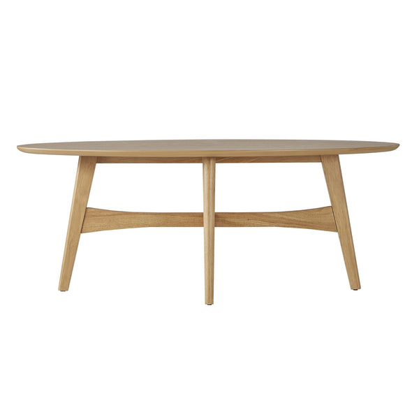 Homelegance Elora Oval Coffee Table with Tapered Legs Mid-century Modern Living Room Accent Light Oak 547AK-30(3A)