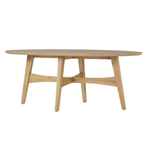 Elora Oval Coffee Table with Tapered Legs Mid-century Modern Living Room Accent