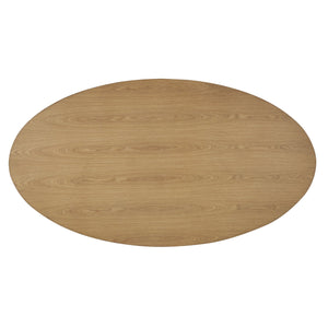 Elora Oval Coffee Table with Tapered Legs Mid-century Modern Living Room Accent