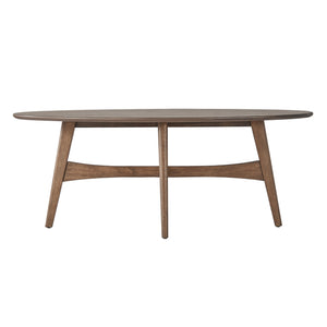 Elora Oval Coffee Table with Tapered Legs Mid-century Modern Living Room Accent