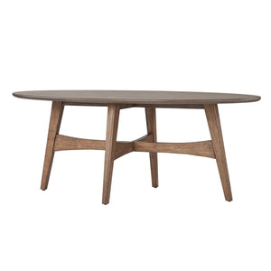 Elora Oval Coffee Table with Tapered Legs Mid-century Modern Living Room Accent