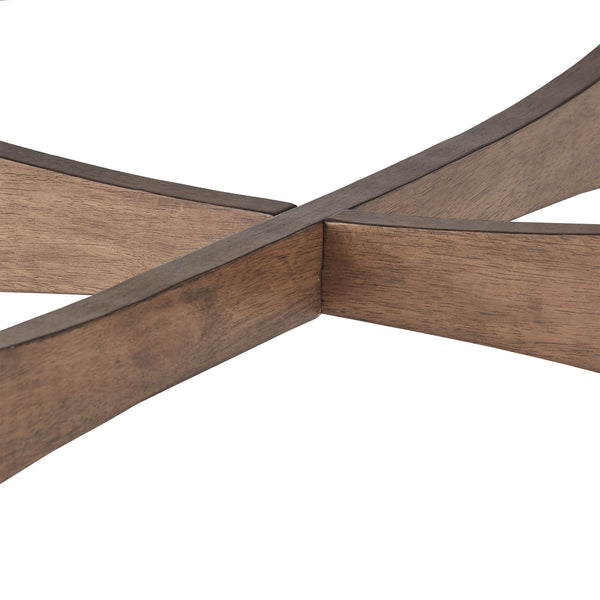 Elora Oval Coffee Table with Tapered Legs Mid-century Modern Living Room Accent