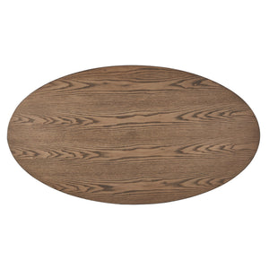 Elora Oval Coffee Table with Tapered Legs Mid-century Modern Living Room Accent