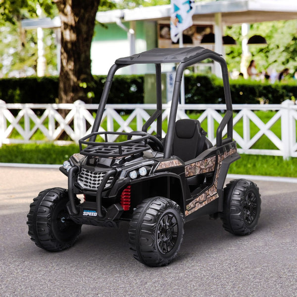 English Elm Aosom 12v Electric Kids Utv Ride on with Remote Control Suspension and Camo Style W2225P249874