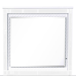 English Elm Livorno Silver Champagne Mirror with Wood Trim LED Lighting Low-Distortion Glass 40x49in B078P286326