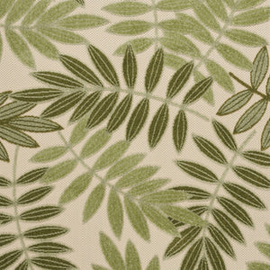 HomeRoots 6' X 9' Coastal Ivory & Green Palm Leaf Area Rug for Indoor/Outdoor - Durable, Easy-Care Design 548079