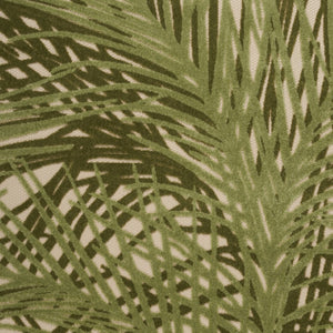 HomeRoots 6' X 9' Ivory Green Palm Leaf Area Rug – Durable Indoor Outdoor Decor for Coastal Living Spaces 548080