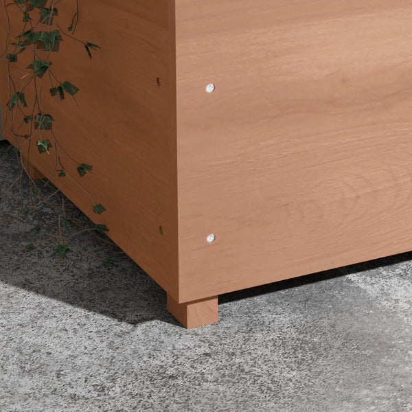 English Elm Outsunny Raised Garden Bed With Trellis For Climbing Plants, Stylish Outdoor Wood Planter Box 71" W2225P174410-GIGA