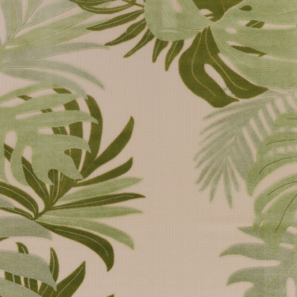 HomeRoots 10' Coastal Elegance Ivory & Green Palm Leaf Area Rug - Durable Indoor/Outdoor Style for Any Space 548104