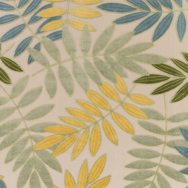 HomeRoots 9' Tropical Palm Leaf Area Rug – Coastal Charm for Indoor & Outdoor Spaces, Stain-Resistant Design 548111
