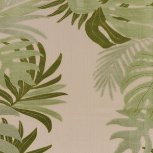 HomeRoots 12' X 15' Coastal Ivory and Green Palm Leaf Area Rug – Durable, Stylish for Indoor/Outdoor Living Spaces 548132