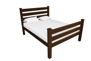 HomeRoots Brown Solid Wood Queen Bed Frame – Elegant Platform Design for Modern & Classic Interiors, Easy Assembly 548158