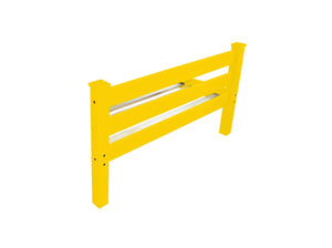 HomeRoots Yellow Solid Wood Queen Bed Frame – Handcrafted Pine, Sturdy Platform Design, Timeless Charm & Comfort 548160