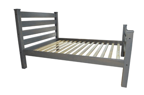 Homeroots Gray Solid Wood Queen Bed Frame - Elevate Your Bedroom With Luxurious Comfort And Timeless Style  Solid Wood 548164
