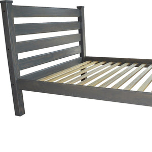 Homeroots Gray Solid Wood Queen Bed Frame - Elevate Your Bedroom With Luxurious Comfort And Timeless Style  Solid Wood 548164