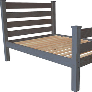 Homeroots Gray Solid Wood Queen Bed Frame - Elevate Your Bedroom With Luxurious Comfort And Timeless Style  Solid Wood 548165