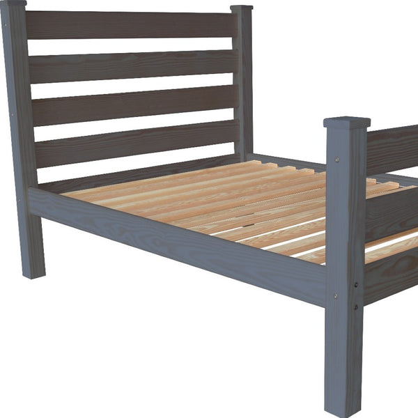 Homeroots Gray Solid Wood Queen Bed Frame - Elevate Your Bedroom With Luxurious Comfort And Timeless Style  Solid Wood 548165