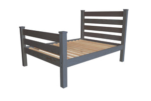 Homeroots Gray Solid Wood Queen Bed Frame - Elevate Your Bedroom With Luxurious Comfort And Timeless Style  Solid Wood 548165
