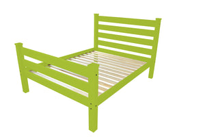 Homeroots Lime Green Solid Wood Queen Bed Frame - Stylish Comfort & Handcrafted Durability For Your Bedroom  Solid Wood 548167