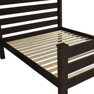Homeroots Brown Solid Wood Queen Bed Frame - Stylish, Durable Design For Ultimate Comfort And Relaxation  Solid Wood 548168