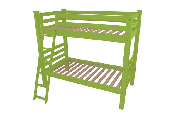 HomeRoots Green Twin Solid Wood Bunk Bed for Kids – Timeless Design, Safety Features & Stylish Space-Saving Solution 548181