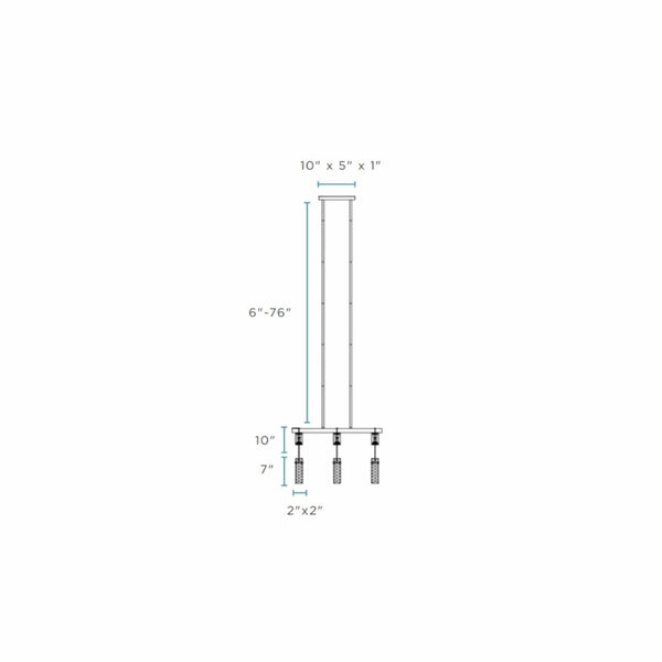 HomeRoots Silver Contemporary Three-Light Dimmable Smart Chandelier with Clear Shades for Elegant Illumination 548186