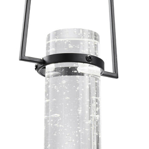 HomeRoots Black Modern Three-Light Smart Chandelier with Clear Acrylic Shades – Dimmable & Energy-Efficient Design 548187