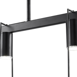 HomeRoots Black Modern Three-Light Smart Chandelier with Clear Acrylic Shades – Dimmable & Energy-Efficient Design 548187