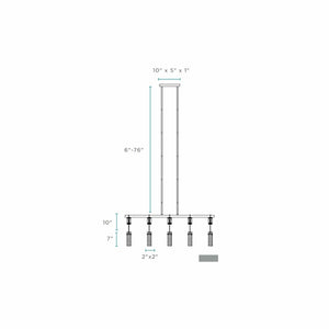 HomeRoots Silver Five-Light Dimmable Smart Chandelier with Clear Acrylic Shades - Modern Elegance for Any Room 548188