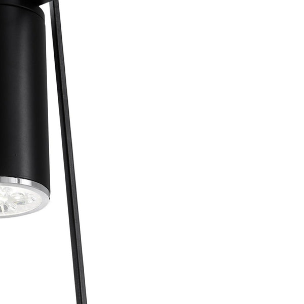 HomeRoots Black Five-Light Dimmable Smart Chandelier – Modern Metal Fixture with Clear Shades for Any Space 548189