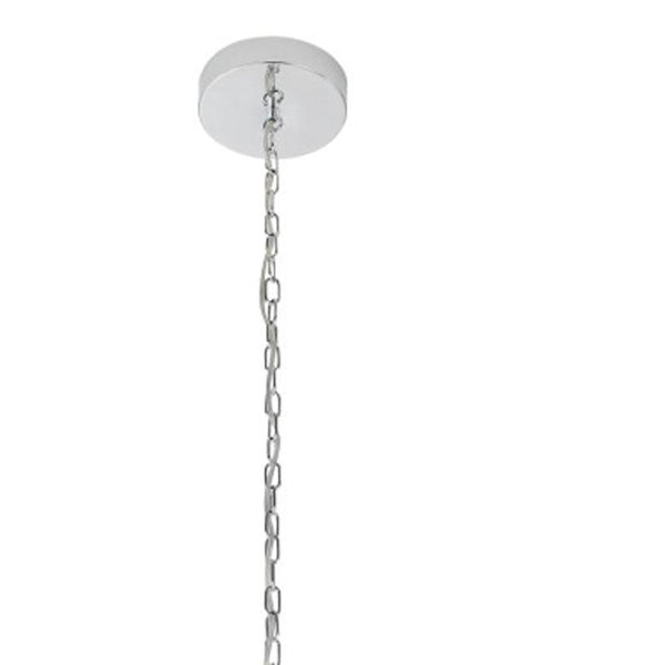 HomeRoots Silver Candle-Style Eight-Light Chandelier - Dimmable, Smart-Enabled, Modern Farmhouse Elegance 548190