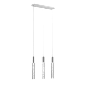 HomeRoots Black Modern Three-Light Dimmable Smart Chandelier with Clear Glass Shades for Stylish Lighting 548195