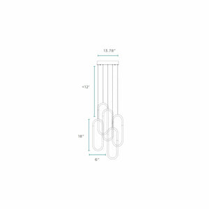 HomeRoots Gold Five-Light LED Chandelier - Smart Dimmable Fixture for Elegant Home Ambiance & Modern Style 548199