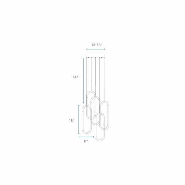 HomeRoots Gold Five-Light LED Chandelier - Smart Dimmable Fixture for Elegant Home Ambiance & Modern Style 548199