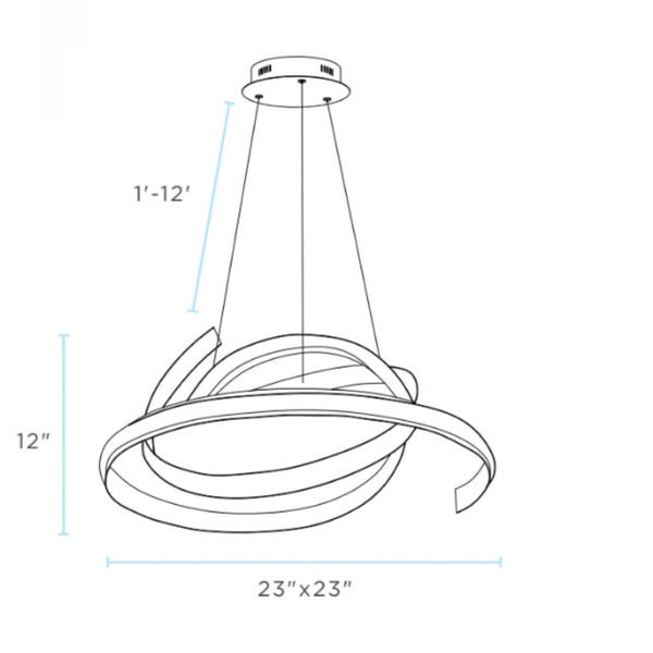 HomeRoots Black Metal LED Dimmable Smart Chandelier - Modern Farmhouse Design with Adjustable Height & Energy Efficiency 548202