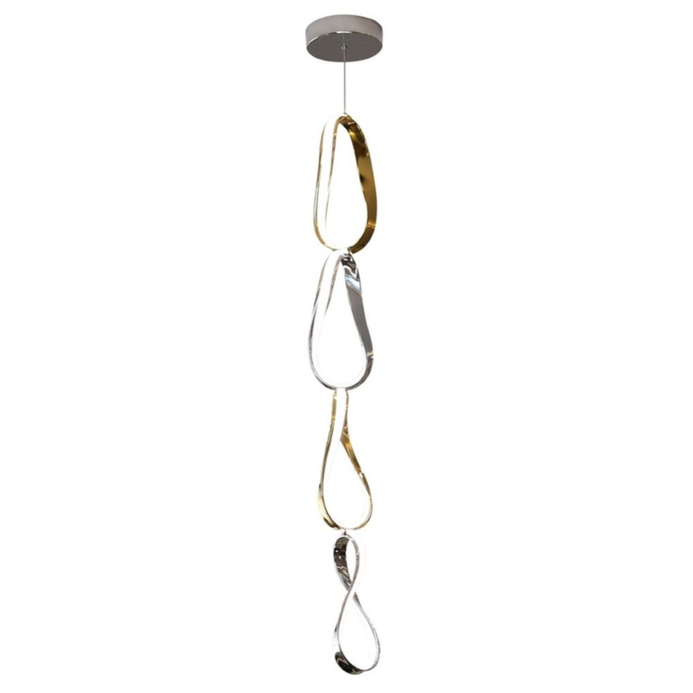 HomeRoots Gold Modern LED Dimmable Smart Chandelier - Elegant Metal Wagon-Wheel Design for Home Interiors 548206