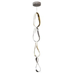 HomeRoots Gold Modern LED Dimmable Smart Chandelier - Elegant Metal Wagon-Wheel Design for Home Interiors 548206