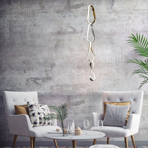 HomeRoots Gold Modern LED Dimmable Smart Chandelier - Elegant Metal Wagon-Wheel Design for Home Interiors 548206