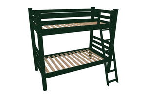 HomeRoots Green Full Traditional Solid Wood Bunk Bed – Stylish, Durable, Space-Saving Design for Families! 548214
