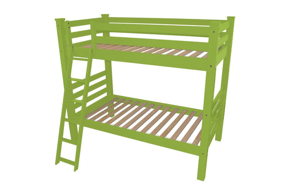 HomeRoots Green Solid Wood Kids Bunk Bed Sturdy Frame for Shared Bedroom Sleeping 548218