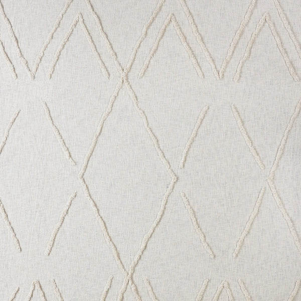 Homeroots Ivory Geometric Queen Cotton Coverlet  Cotton 548245