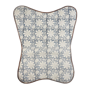 Homeroots 30" Blue Floral Butterfly Chair - Stylish Canvas Design With Soft Cushioning For Home Décor Comfort   548253