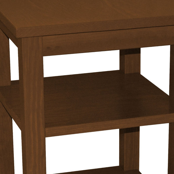 Homeroots 28" Brown Solid Wood Nightstand   548313