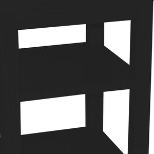 Homeroots 28" Black Solid Wood Nightstand   548314